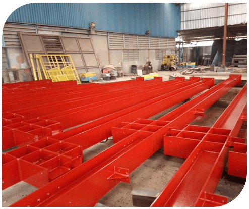 Construction scaffolding setup
